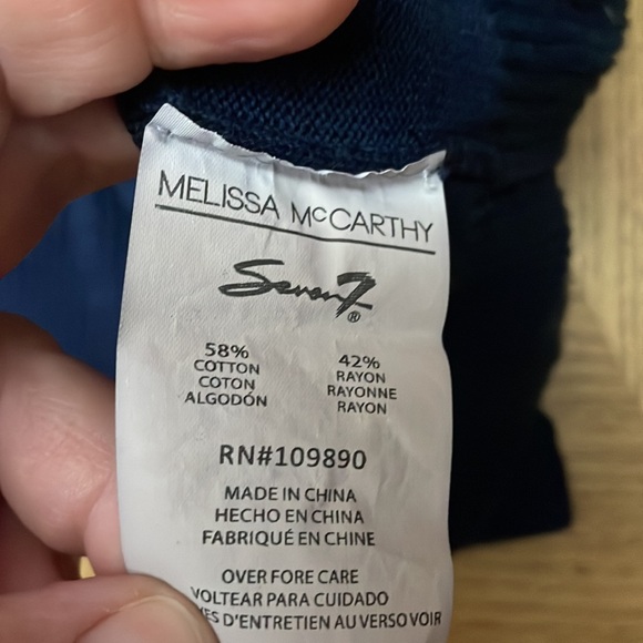 Melissa McCarthy Seven Size 3x Navy Cardigan - Picture 5 of 8
